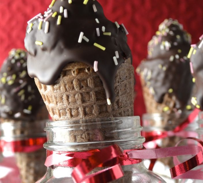 Free-From Triple Chocolate Brownie Cones