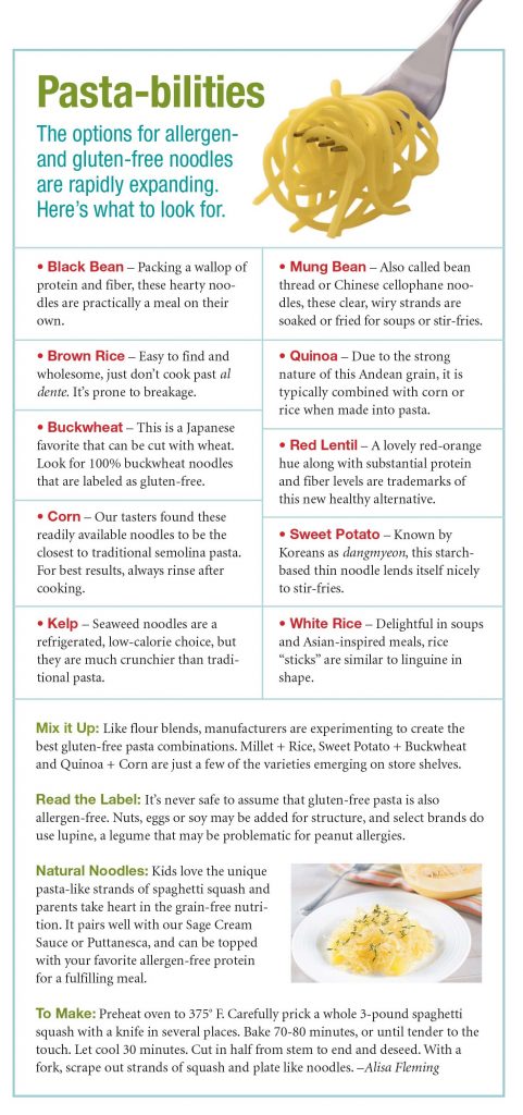 Gluten-free pasta options have expanded greatly in recent years.