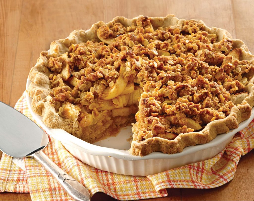 A delicious gluten-free Dutch apple pie with a crispy streusel topping