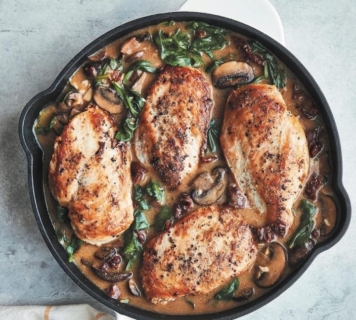 Tuscan chicken dinner.