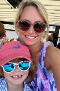 Anna and Hunter: tolerating half a peanut.