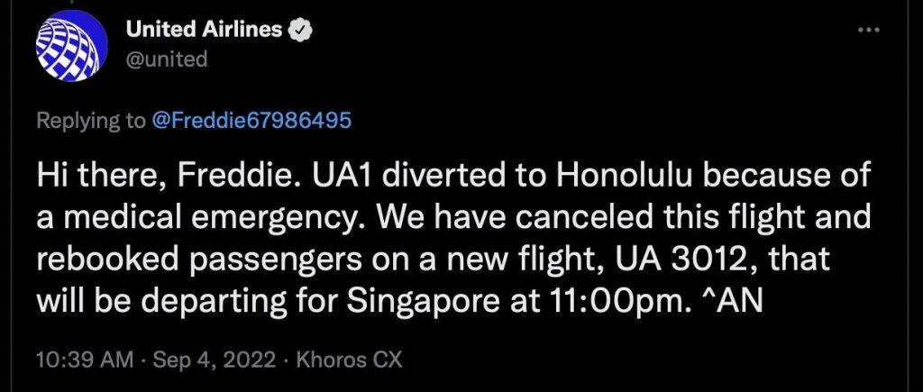 Food allergy reaction on plane response.