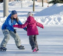 Mother and daughter ice skating. Egg Allergy Life: Learning to Skate Around a Sneaky Allergen