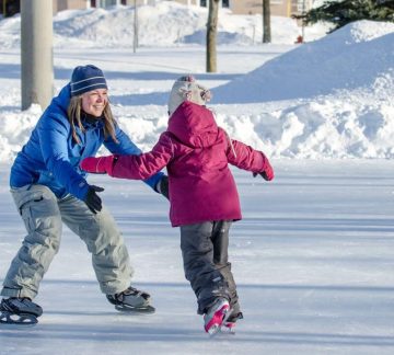 Mother and daughter ice skating. Egg Allergy Life: Learning to Skate Around a Sneaky Allergen