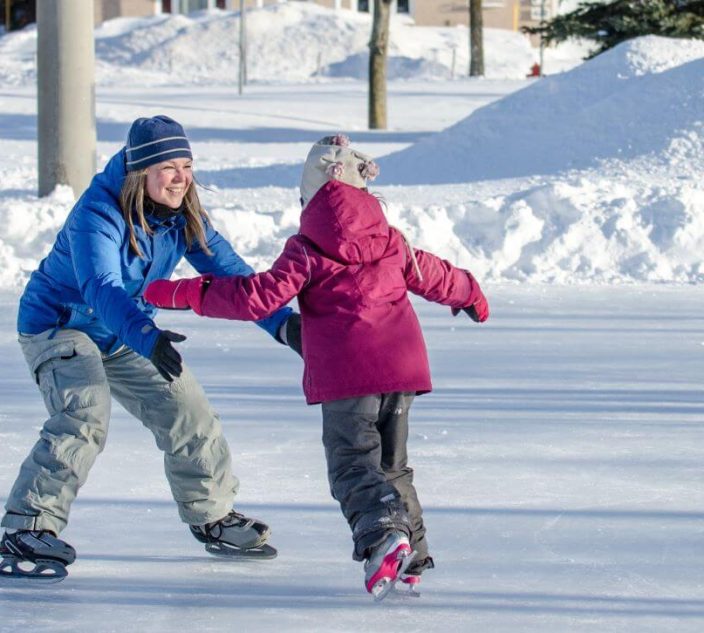 Mother and daughter ice skating. Egg Allergy Life: Learning to Skate Around a Sneaky Allergen