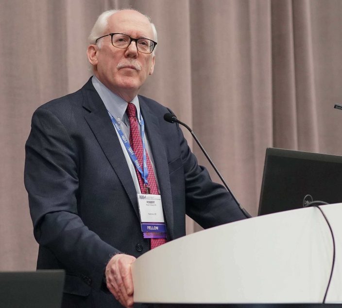 Dr. Robert Wood presenting Xolair study.