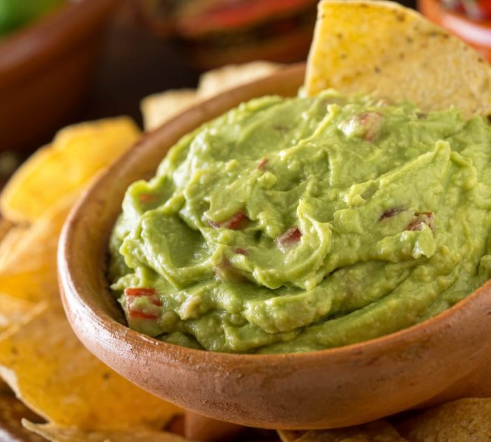 Authentic Mexican guacamole.
