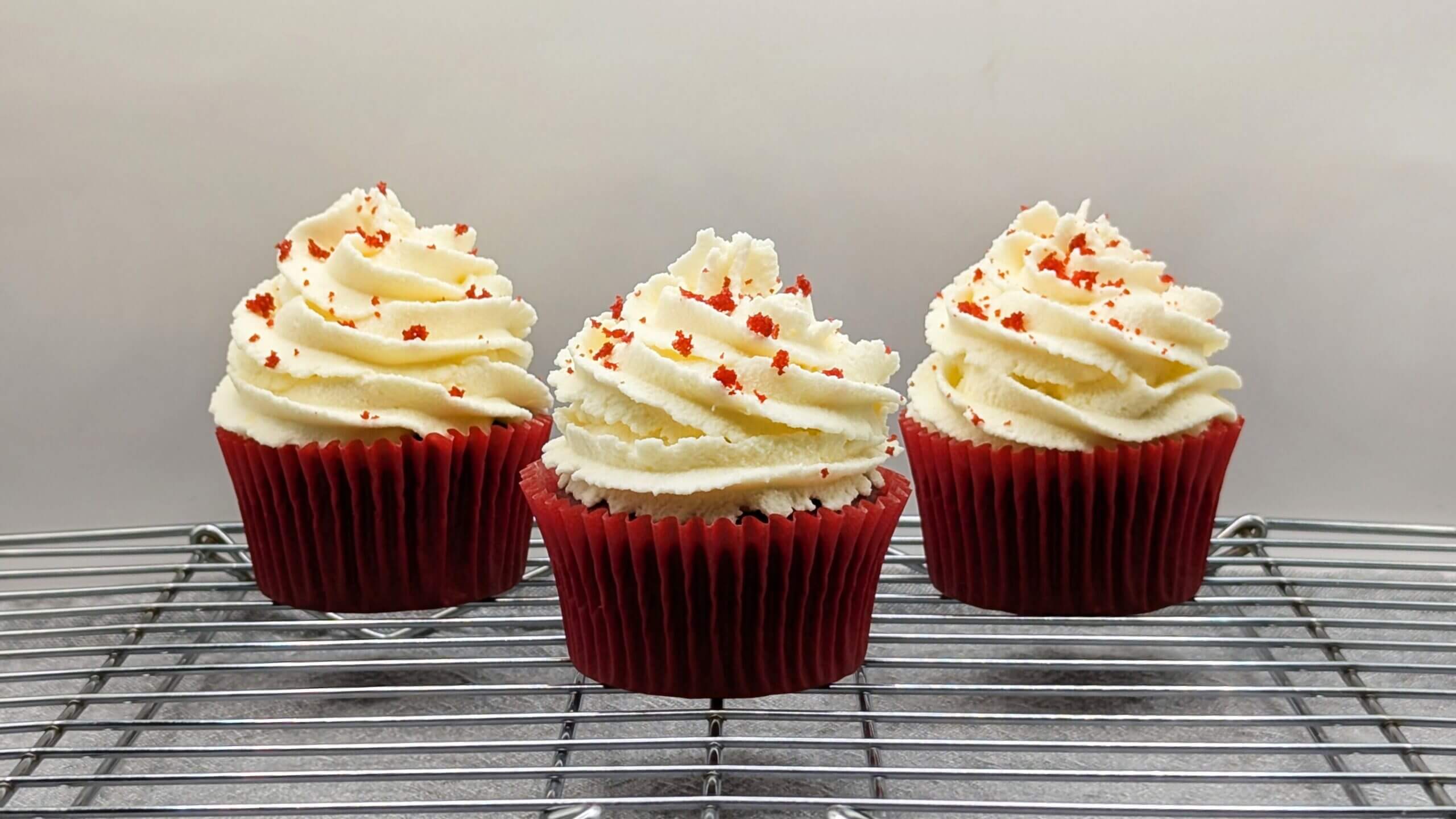 Classic Red Velvet Cupcakes with ‘Cream Cheese’ Frosting