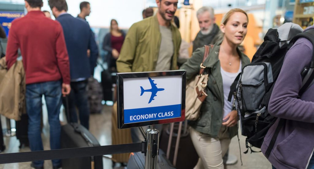 Airlines, Allergies Study: passengers boarding.