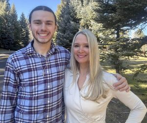 Caroline Fleur and son Alex