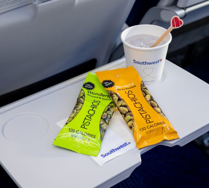Southwest Airlines debuts its new interior featuring new seats, larger overhead bins, and in-seat power.