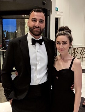Brandon and Amanda at a friend's wedding in October 2019.